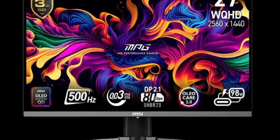 MSI تكشف عن اثنان من شاشات الألعاب بتقنية QD-OLED ومعدل تحديث 500Hz في #CES2025