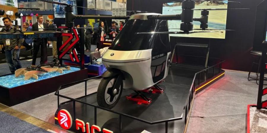 Rictor Skyrider X1 مشروع دراجة نارية تتحول إلى طائرة مروحية #CES2025