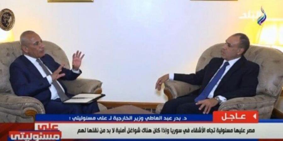 وزير الخارجية: مصر تقف بجانب الشعب السوري وتقدم النصح المخلص له (فيديو)